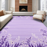 Ultra Soft Area Rug, Non Slip, Stain Resistant, Washable Area Rugs for Living Room, Bedroom, Purple Playful Patterned Texture(Purple)