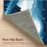 Charming Mountain Landscape Motif(Blue)