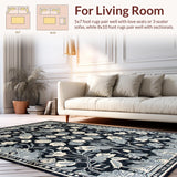 Luxe Charcoal Flower Aesthetic(Blue)