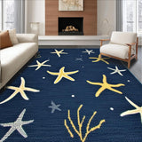 Ultra Soft Area Rug, Non Slip, Stain Resistant, Washable Area Rugs for Living Room, Bedroom, Eclectic Bright Color Splash Design(Blue)