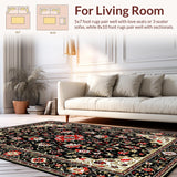 Eclectic Dark Floral Tapestry(Black)