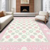 Ultra Soft Area Rug, Non Slip, Stain Resistant, Washable Area Rugs for Living Room, Bedroom, Elegant Soft Color Palette Design(Pink)