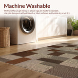 Ultra Soft Area Rug, Non Slip, Stain Resistant, Washable Area Rugs for Living Room, Bedroom, Chic Western Rustic Elegance Blend(Brown)