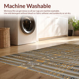 Ultra Soft Area Rug, Non Slip, Stain Resistant, Washable Area Rugs for Living Room, Bedroom, Elegant Artistic Cowhide Motif(Gray)