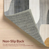 Ultra Soft Area Rug, Non Slip, Stain Resistant, Washable Area Rugs for Living Room, Bedroom, Chic Contemporary Diamond Arrangement(Gray)