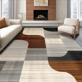 Ultra Soft Area Rug, Non Slip, Stain Resistant, Washable Area Rugs for Living Room, Bedroom, Contemporary Textured Hide Design(Beige)