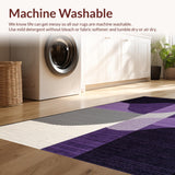 Ultra Soft Area Rug, Non Slip, Stain Resistant, Washable Area Rugs for Living Room, Bedroom, Trendy Transitional Comfort Design(Purple)