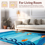 Charming Fish Motif Runner(Blue)