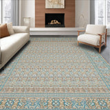Transitional Blue Medallion Design(Beige)