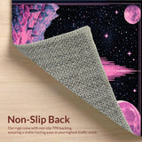 Ultra Soft Area Rug, Non Slip, Stain Resistant, Washable Area Rugs for Living Room, Bedroom, Elegant Lunar Tiled Artistry(Pink)