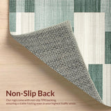 Ultra Soft Area Rug, Non Slip, Stain Resistant, Washable Area Rugs for Living Room, Bedroom, Serene Contemporary Lattice Style(Gray)