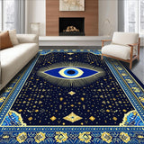 Artistic Distressed Geometric Visuals(Blue)