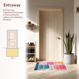 Ultra Soft Area Rug, Non Slip, Stain Resistant, Washable Area Rugs for Living Room, Bedroom, Chic Modern Soft Pastel Design(Pink)