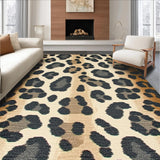 Ultra Soft Area Rug, Non Slip, Stain Resistant, Washable Area Rugs for Living Room, Bedroom, Eclectic Gray Animal Motif(Beige)