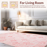 Ultra Soft Area Rug, Non Slip, Stain Resistant, Washable Area Rugs for Living Room, Bedroom, Pink Knot Bow Accent Rug, Pretty Bows Carpet, Cute Bows Home Decor(Pink)