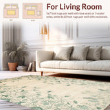Ultra Soft Area Rug, Non Slip, Stain Resistant, Washable Area Rugs for Living Room, Bedroom, Artistic Organic Pattern Design(Beige)