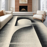 Ultra Soft Area Rug, Non Slip, Stain Resistant, Washable Area Rugs for Living Room, Bedroom, Contemporary Striped Artistic Floor Covering With Nonslip Base For Home(Gray)