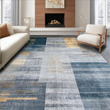 Luxurious Grey and Gold Swirl(Blue)