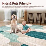 Artistic Beige & Teal Color Symphony Modern Design(Beige)