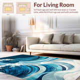 Contemporary Wavy Texture Appeal(Blue)