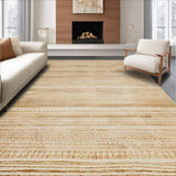 Ultra Soft Area Rug, Non Slip, Stain Resistant, Washable Area Rugs for Living Room, Bedroom, Elegant Natural Tones Layered(Beige)