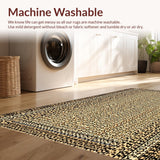 Ultra Soft Area Rug, Non Slip, Stain Resistant, Washable Area Rugs for Living Room, Bedroom, Contemporary Khaki Wild Pattern(Beige)