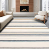 Beige Ultra Abstract Striped Print Grey Blue(Beige)
