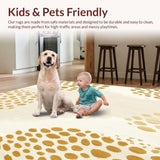 Ultra Soft Area Rug, Non Slip, Stain Resistant, Washable Area Rugs for Living Room, Bedroom, Abstract Animal Inspired Runner with Beige Spots(Beige)