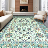 Ultra Soft Area Rug, Non Slip, Stain Resistant, Washable Area Rugs for Living Room, Bedroom, Soft Colorful Eclectic Arrangement(Ivory)