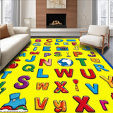 Ultra Soft Area Rug, Non Slip, Stain Resistant, Washable Area Rugs for Living Room, Bedroom, Engaging Brightly Colored Learning Circle(Yellow)