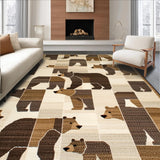 Ultra Soft Area Rug, Non Slip, Stain Resistant, Washable Area Rugs for Living Room, Bedroom, Cute Cozy Animal Inspired Design(Beige)