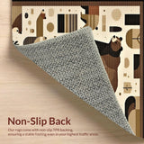 Charming Earthy Abstract Motif(Beige)