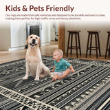 Contemporary Striped Ethnic Accent(Black)