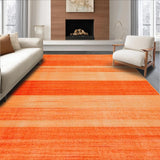 Ultra Soft Area Rug, Non Slip, Stain Resistant, Washable Area Rugs for Living Room, Bedroom, Chic Warm Toned Decor Accent(Orange)