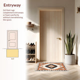 Ultra Soft Area Rug, Non Slip, Stain Resistant, Washable Area Rugs for Living Room, Bedroom, Machine Washable Cotton Rug for Modern Spa Decor(Orange)
