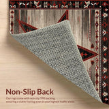 Ultra Soft Area Rug, Non Slip, Stain Resistant, Washable Area Rugs for Living Room, Bedroom, Vintage Rustic Starburst Aesthetic(Gray)
