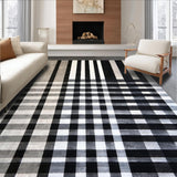 Ultra Soft Area Rug, Non Slip, Stain Resistant, Washable Area Rugs for Living Room, Bedroom, Striped Symphony Area Rug(Gray)