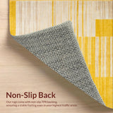 Ultra Soft Area Rug, Non Slip, Stain Resistant, Washable Area Rugs for Living Room, Bedroom, Soft Cozy Earthy Minimalism(Yellow)