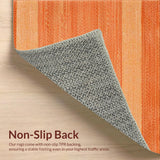 Ultra Soft Area Rug, Non Slip, Stain Resistant, Washable Area Rugs for Living Room, Bedroom, Vibrant Cozy Textured Experience(Orange)