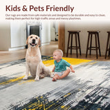 Artistic Grey Yellow Abstract Fusion(Gray)