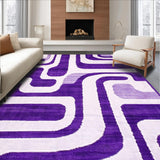 Ultra Soft Area Rug, Non Slip, Stain Resistant, Washable Area Rugs for Living Room, Bedroom, Soft Purple Shaggy Textures(Purple)