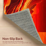 Bold Geometric Lava Waves(Red)