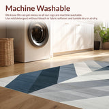 Ultra Soft Area Rug, Non Slip, Stain Resistant, Washable Area Rugs for Living Room, Bedroom, Stylish Subtle Ombre Design(Gray)