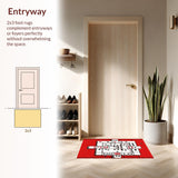 Ultra Soft Area Rug, Non Slip, Stain Resistant, Washable Area Rugs for Living Room, Bedroom, Stylish Red and White Contrast(Red)