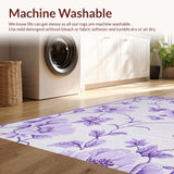 Ultra Soft Area Rug, Non Slip, Stain Resistant, Washable Area Rugs for Living Room, Bedroom, Soft Fuzzy Minimalist Charm(Purple)