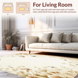 Abstract Butterfly Floral Beige Bloom Motif Area(Beige)