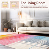 Ultra Soft Area Rug, Non Slip, Stain Resistant, Washable Area Rugs for Living Room, Bedroom, Stylish Minimalist Tiled Design(Yellow)