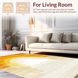 Ultra Soft Area Rug, Non Slip, Stain Resistant, Washable Area Rugs for Living Room, Bedroom, Chic Minimalist Ombre Design(Yellow)