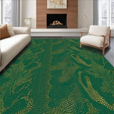 Ultra Soft Area Rug, Non Slip, Stain Resistant, Washable Area Rugs for Living Room, Bedroom, Distinctive Green Toned Animal Motif(Green)