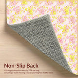 Ultra Soft Area Rug, Non Slip, Stain Resistant, Washable Area Rugs for Living Room, Bedroom, Fresh Modern Nature Embrace(Pink)